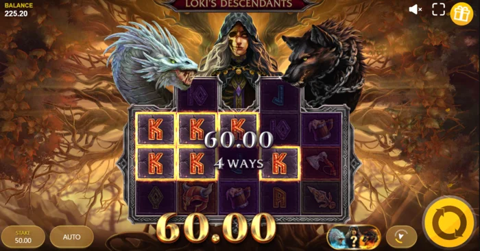 Loki's Descendants – aktyvus Monster Spins režimas